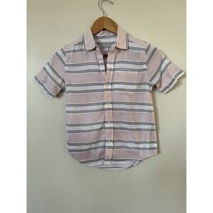 Children's Place Boys Dress Shirt Button Down Easter Spring Striped 7/8 Medium